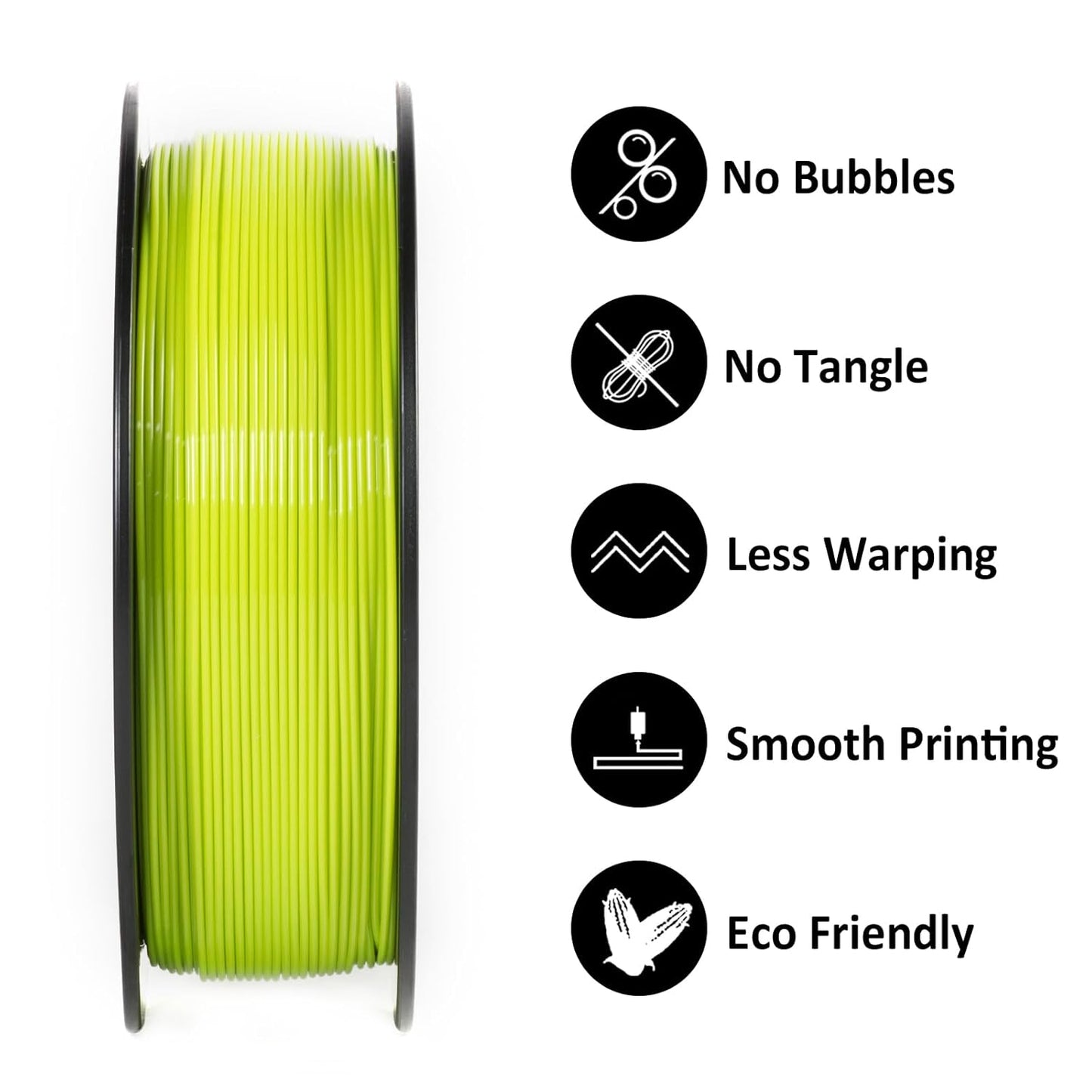 GIANTARM PETG Filament 1.75, 3D Printer Filament PETG 1kg(2.2lb), Toughness Enhanced, Dimensional Accuracy +/-0.02mm, Vacuum Package (Apple Green)