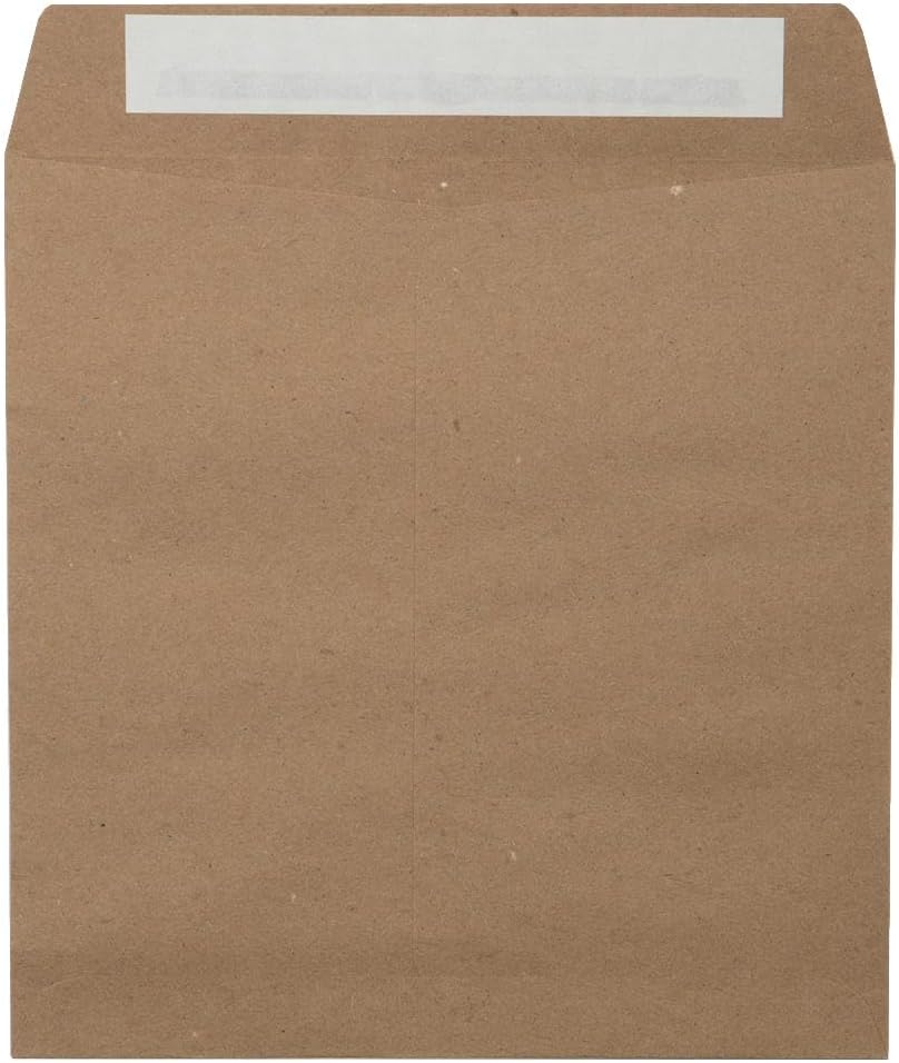 LUXPaper Square Invitation Envelopes | Peel & Press | 8 1/2" x 8 1/2" | Grocery Bag Brown | 70lb. Text | 50 Qty