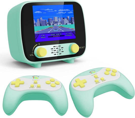 Mini Arcade Machine, Retro Gaming Console, Handheld Game Console, 2.8 Inches, (One Player 216 Classic Games, Two Player 84 Classic Games), Supports for 2 Handheld Controller & AV Output TV