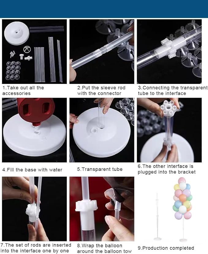 Leesoot 2 Sets 74inch Macarons Floor Balloon Column Kit Stand with Balloon Backdrop Decoration for Graduation Wedding Birthday Baby Shower Gender Reveal Party Balloon Tower Balloon Tree