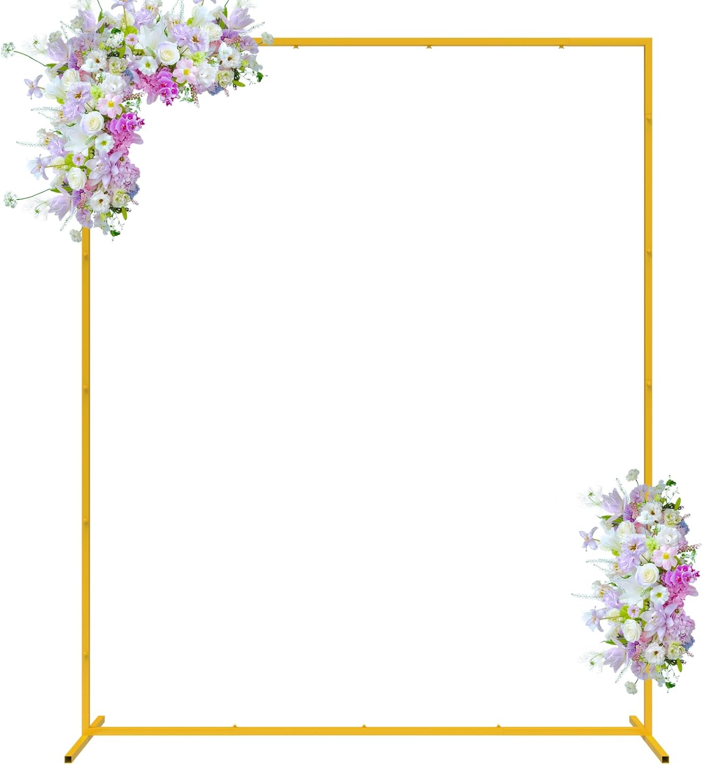 6.6FT x 5.2FT Wedding Arch Backdrop Gold Square Backdrop Stand Metal Balloon Arch Stand Rectangular Frame for Birthday Party Baby Shower Anniversary Decoration