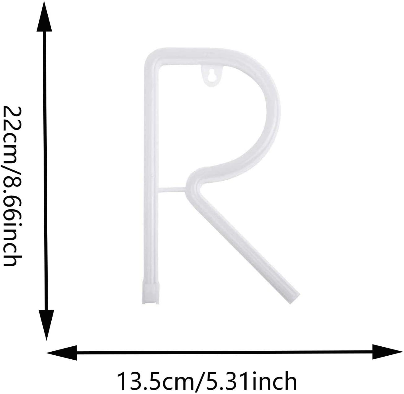 ENUOLI Blue LED Neon Letter Light, USB Batteries Operated Letter Sign for Night Light Lamp Words for Valentines Day, Home, Indoor Wall Decor (R)