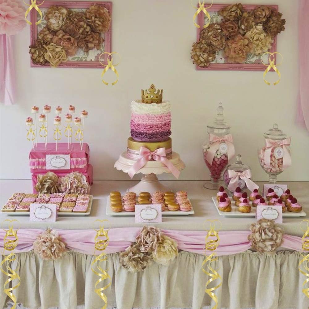 TONIFUL 500 Yards Curling Ribbon-Balloon Ribbon-Balloon String for Art&Craft Decor,Gift Wrapping,Ribbons and Bows for Christmas New Year Birthday Gifts Supplies (Gold)