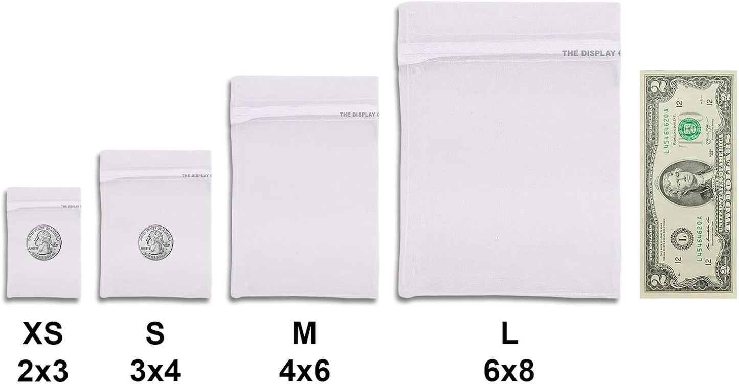 TheDisplayGuys 48-Pack 4x6 White Sheer Organza Gift Bags with Drawstring, Jewelry Candy Treat Wedding Party Favors Mesh Pouch