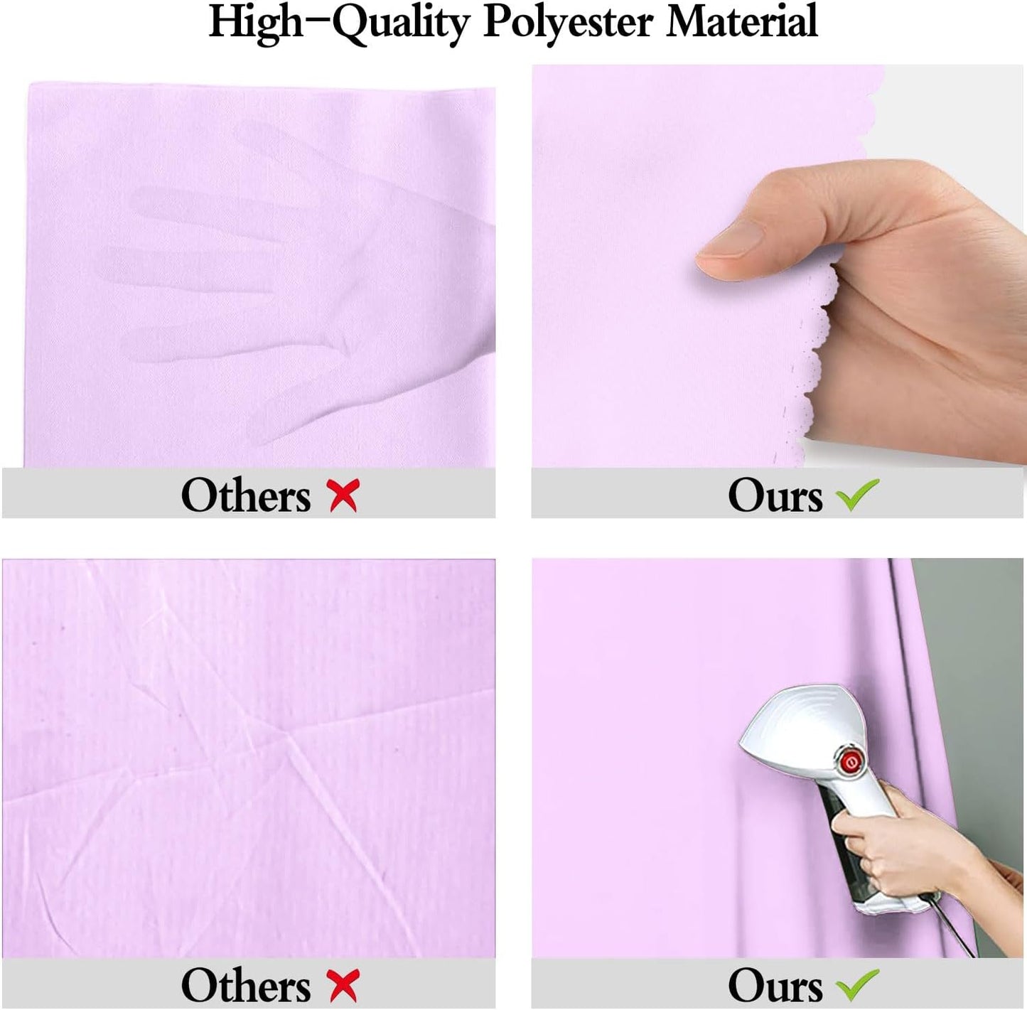 Light Purple Portrait Backdrop 8x10ft Zoom Meeting Photo Studio Shooting Props