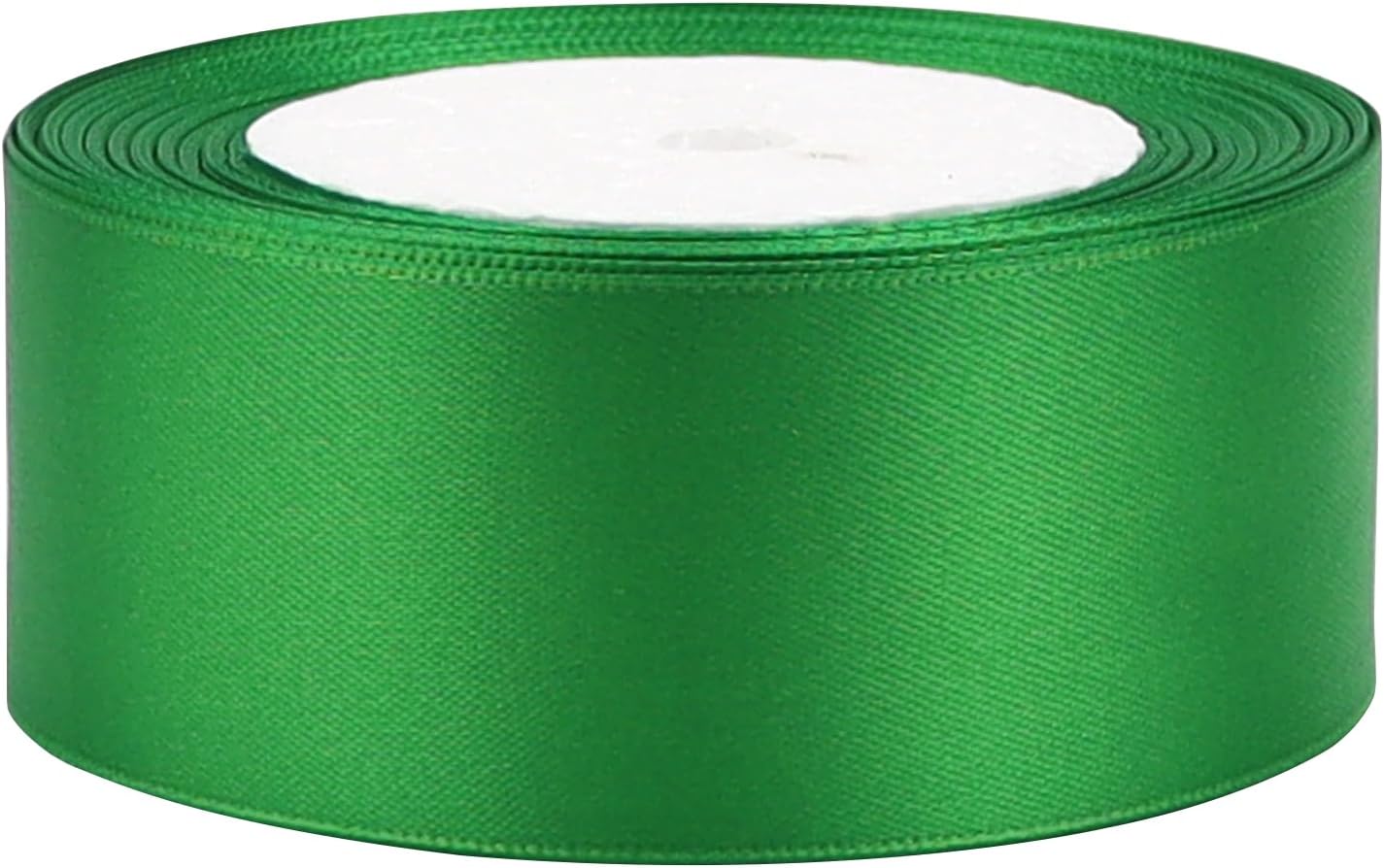 Green Solid Satin Ribbon 1-1/2 Inch 25 Yards Solid Polyester Fabric Ribbon for Gift Wrapping Wedding Christmas Baby Shower Birthday Party Decoration Handmade Immortal Flower Craft