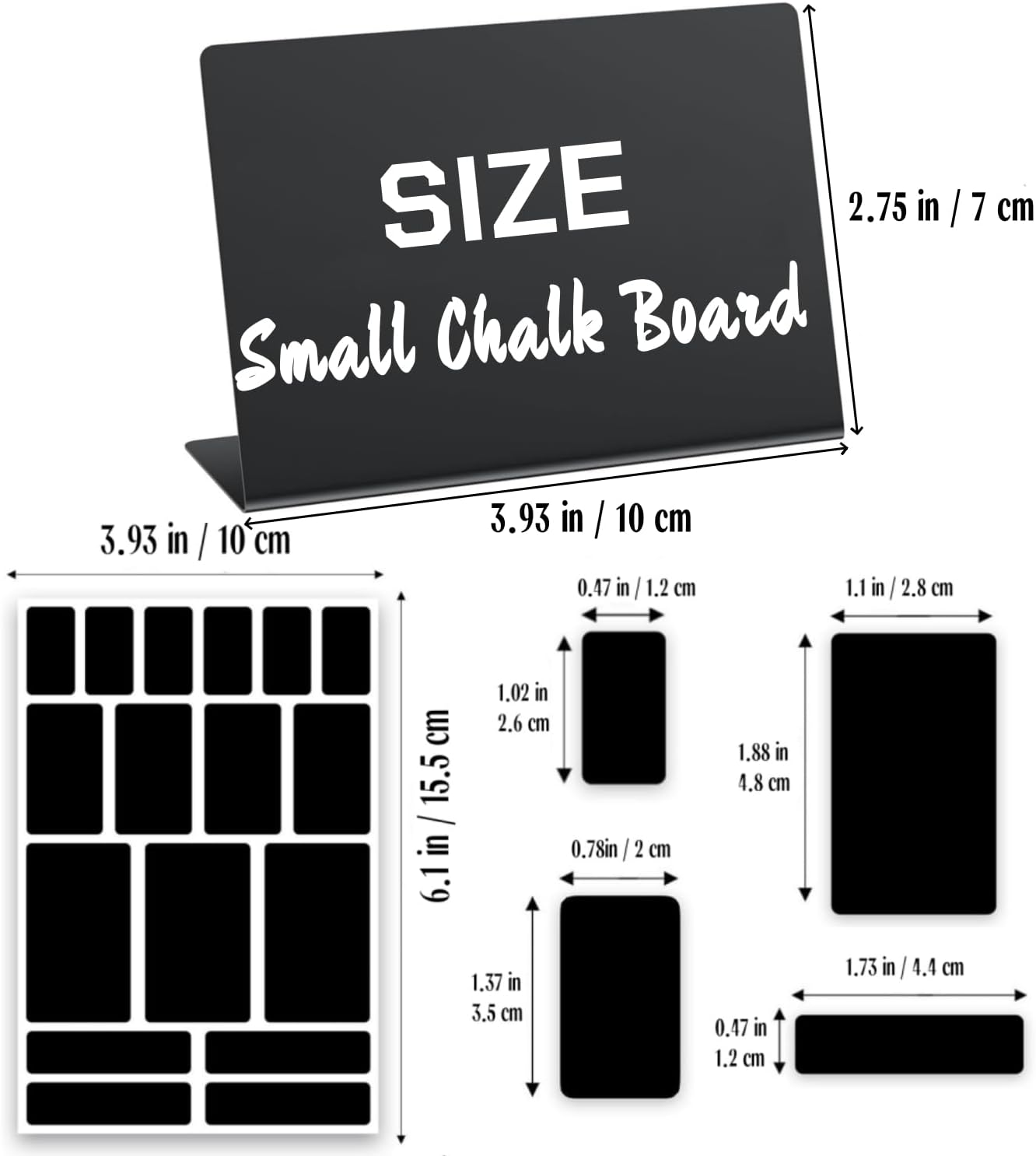 20 Pack Food Labels for Party Buffet - 4"x3" Reusable Chalkboard Buffet Signs for Food Display, Mini Tabletop Chalk Board for Catering Wedding Birthday, with 5 Markers and 85 Labels