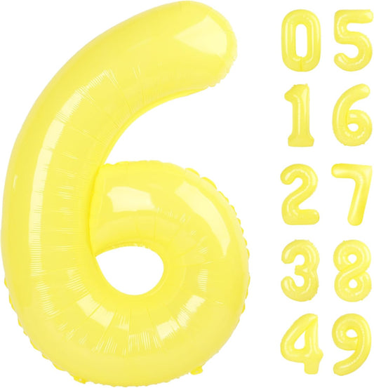 2026 number balloon Yellow Macaron