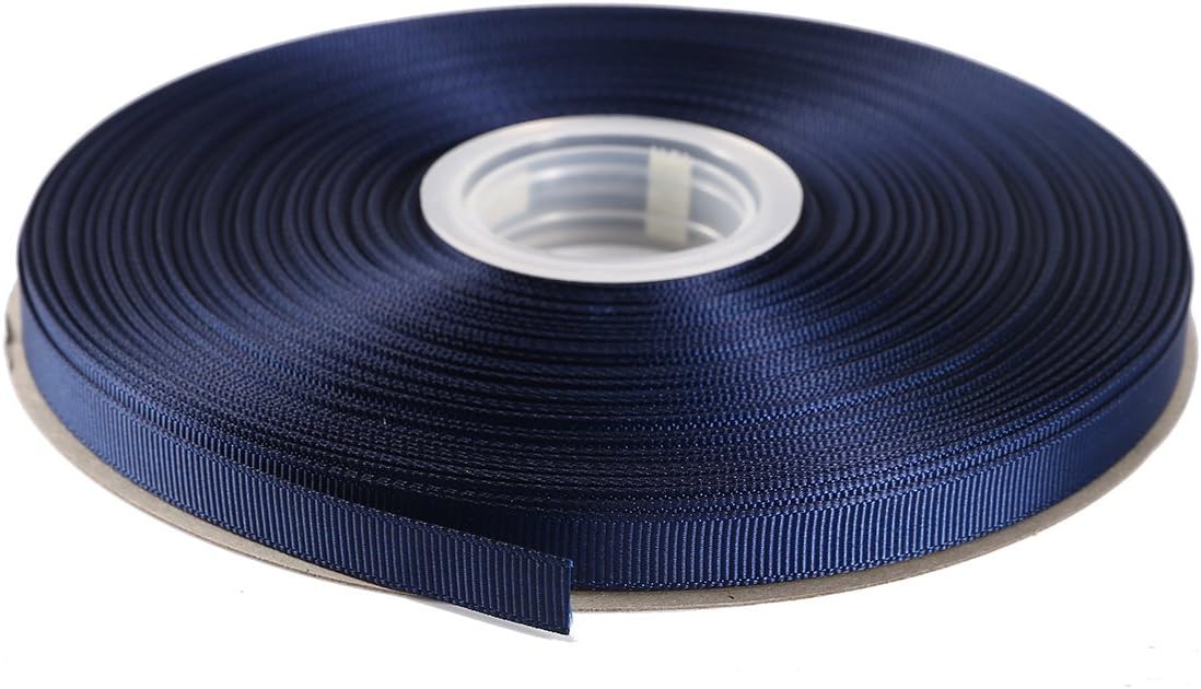 ITIsparkle 3/8" Inch Grosgrain Ribbon 50 Yards-Roll Set for Gift Wrapping Scrap Books Party Favor Hair Braids Baby Shower Decoration Cake Decoration Floral Arrangement Craft Supplies, Navy Ribbon