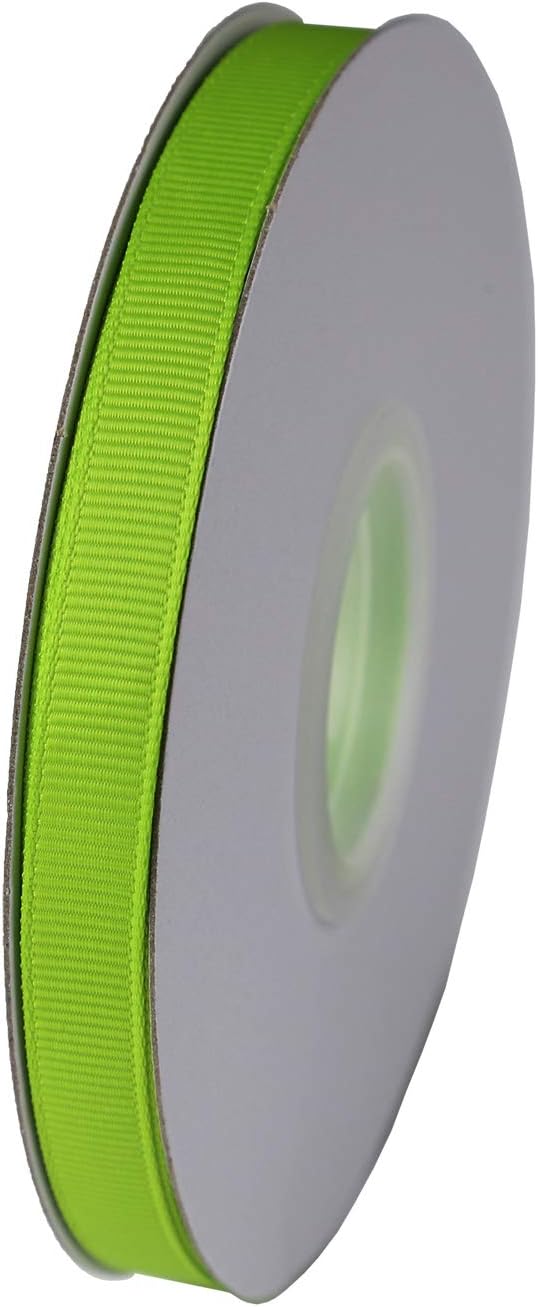 ITIsparkle 3/8" Inch Grosgrain Ribbon 50 Yards-Roll Set for Gift Wrapping Scrap Books Party Favor Hair Braids Baby Shower Decoration Floral Arrangement Craft Supplies, Apple Green Ribbon