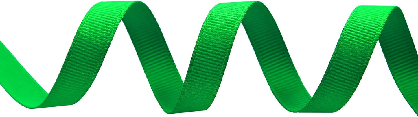 ITIsparkle 3/8" Inch Grosgrain Ribbon 50 Yards-Roll Set for Gift Wrapping Scrap Books Party Favor Hair Braids Baby Shower Decoration Cake Decoration Floral Arrangement Craft Supplies, Emerald Ribbon