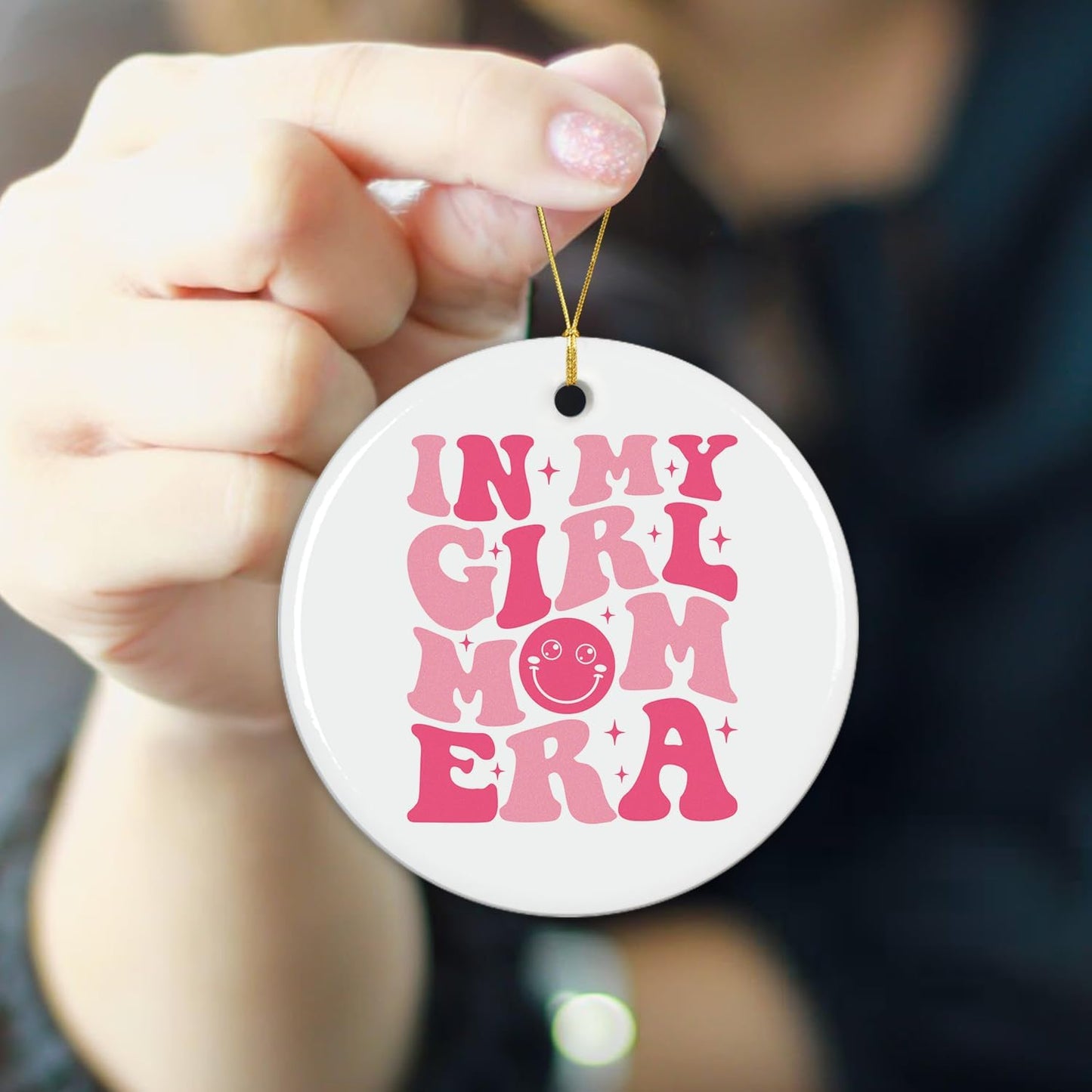 NewEleven Gifts for Girl Mom - Pregnancy Gifts, Gender Reveal Idea for Pregnant, Expecting Mother, Mama, Mom to Be, Mommy to Be, First Time Mama - Ceramic Christmas Ornaments