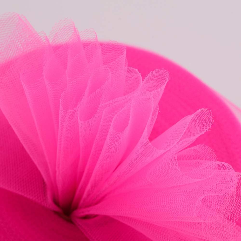 Tulle Rolls 6” by 100 Yards (300 feet) Tulle Roll Spool Fabric for DIY Tutu Skirts Wedding Baby Shower Crafts Decorations Party Supplies (Dark Pink)