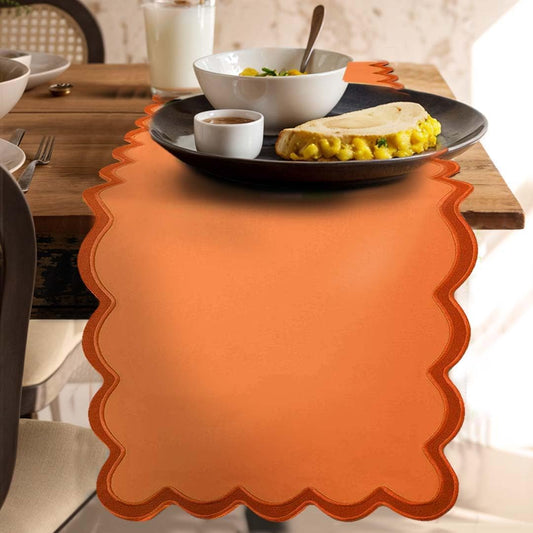 Folkulture Table Runners | Fall Table Runner 72 inches Long | 100% Cotton Table Runner for Fall Decor or Boho Decor | Orange Table Runners for Dining Room | Thanksgiving Decorations for Home