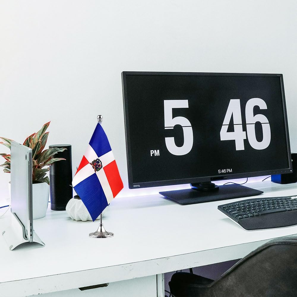 Dominica Flag Dominican Flags, Small Mini Dominican Desk Flag, Used for Table Office Classroom Home Patriotic Events Decorations