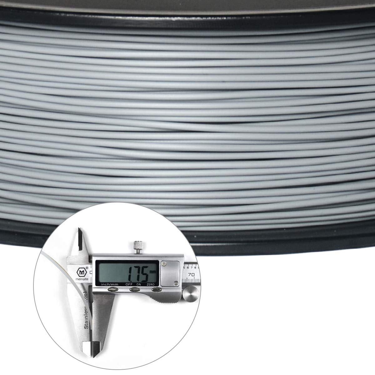 Geeetech PLA 3D Printer Filament, PLA 3D Printer Filament 1kg Spool(2.2lbs) Dimensional Accuracy +/- 0.02 mm, 3D Printing Filament Fits for Most FDM 3D Printers, Grey