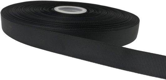 Jesep One Roll 100 Yards 3/4" Soild Grosgrain Ribbon Boutique Gift Wrapping Package Ribbon, DIY Crafts Bow Hair Headband Accessories Assorted Ribbon#30 (3/4" 20mm, Black)