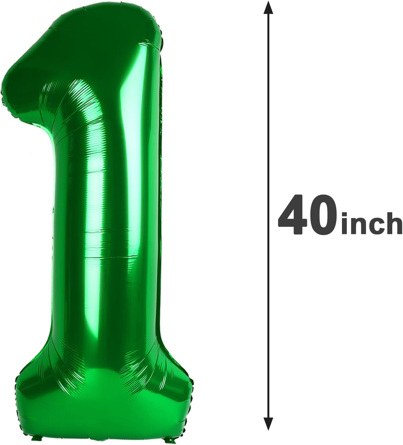 Green Number 17 Birthday Balloon 40 Inch, Digital Balloons for 17 Party Celebration Decorations Supplies, Mylar Foil Numbers Balloon for 17 Wedding Anniversary