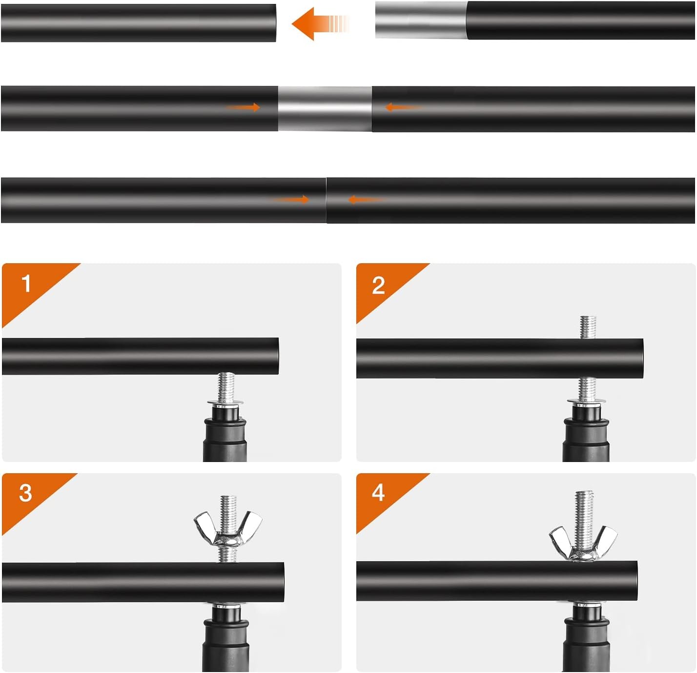 Yesker 10 X 10 ft Photo Video Studio Background Support Stand, Adjustable Heavy Duty Photography Backdrop Support System Kit for Photoshoot Party Video Creator