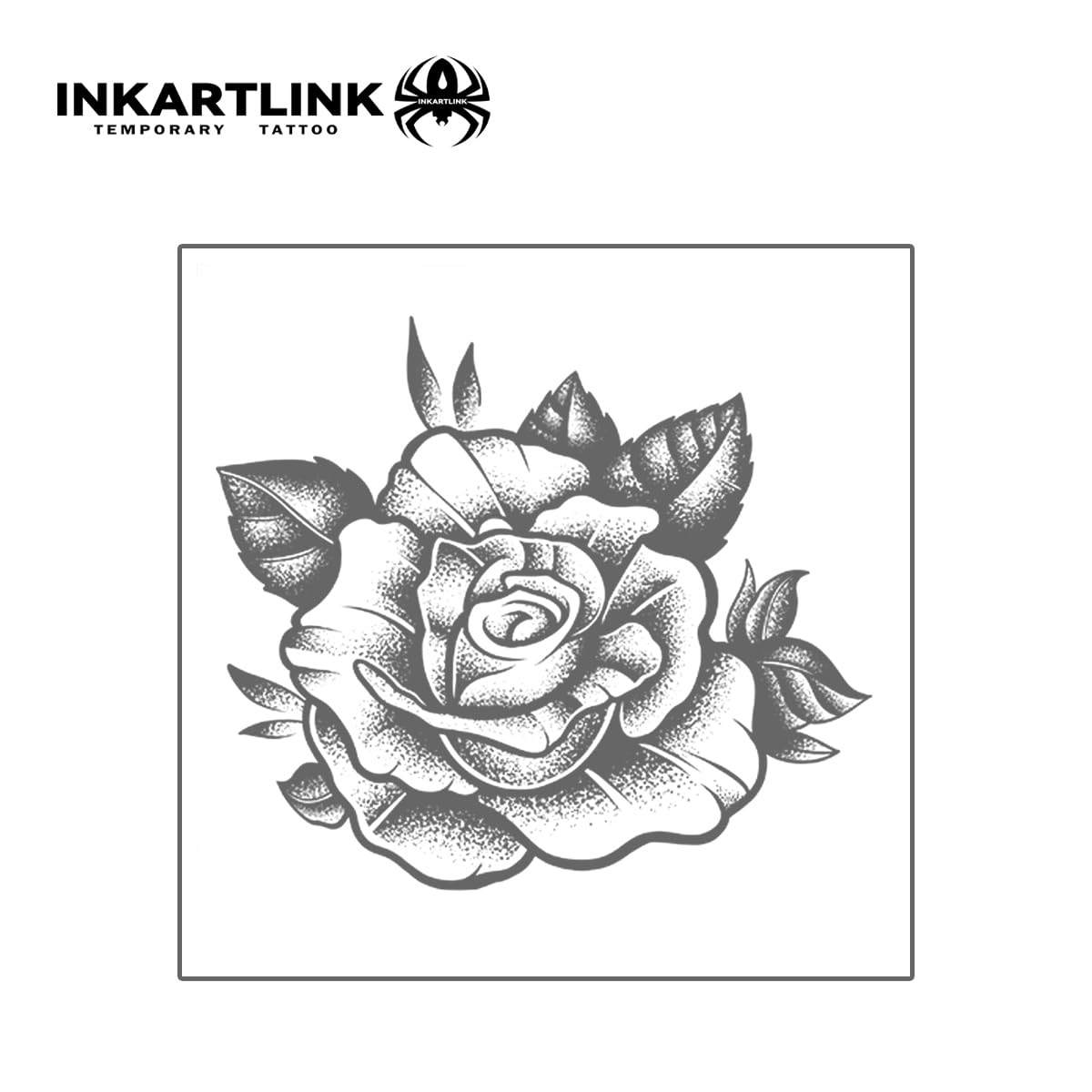 INKARTLINK Tattoo Tech, 2 Sheets Medium Semi Permanent Tattoo, Temporary Tattoos, Last 1-2 Weeks, Waterproof, Realistic Look, No Adhesive, No Reflection (Flower Design)112