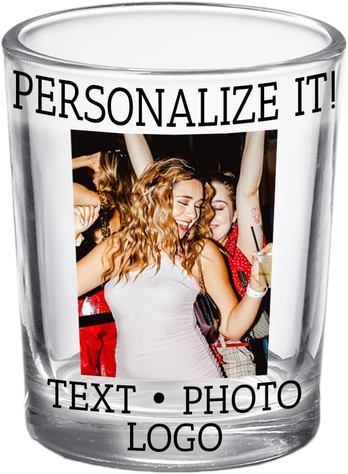 21st Birthday Custom Shot Glass 2.5oz, Personalized Picture Funny Party Favor, Customized 21st Drinking Gift, Legal Age Shot Glass, Printed Photo Gift For Son Daughter Friends