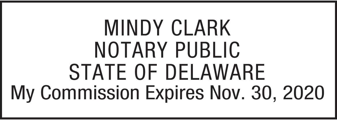 Notary Stamp for State of Delaware - Self Inking Stamp, Customize Online