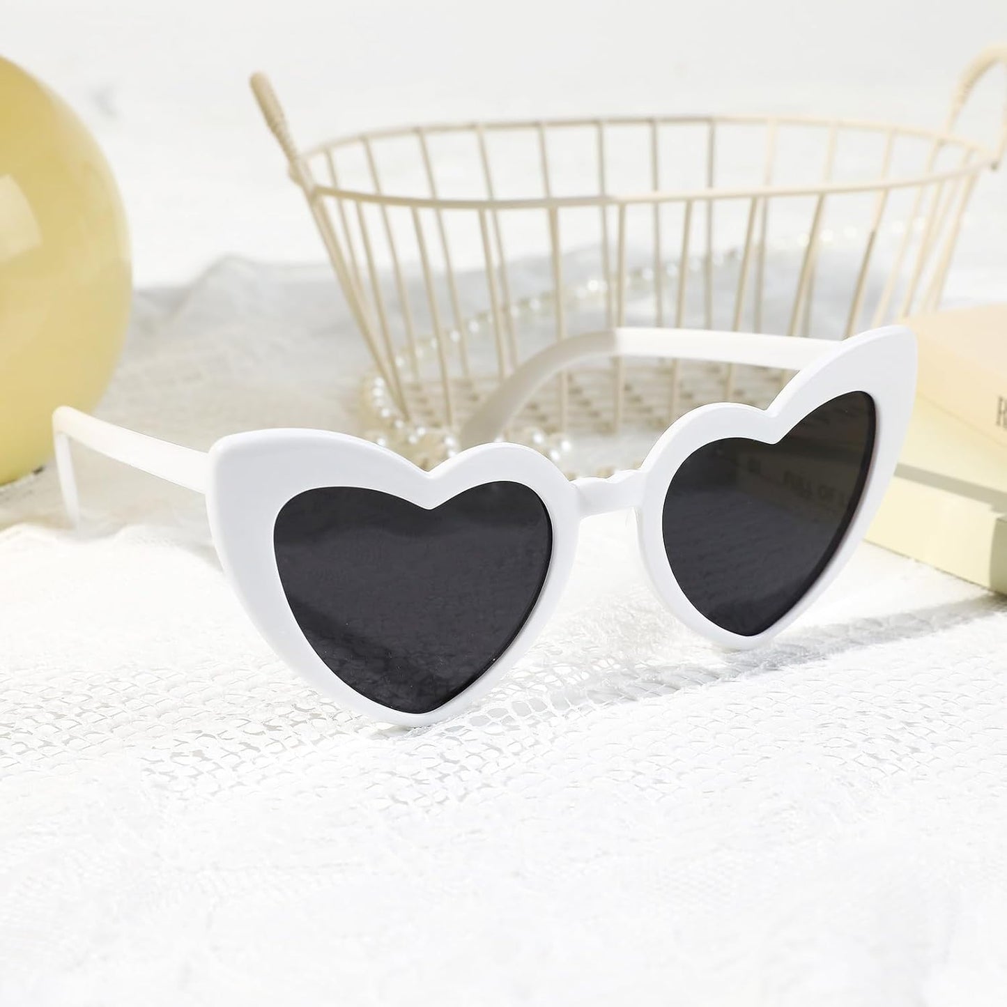 YOGFIT Heart Sunglasses for Women Fashion Classic Love Eye Protection Sunglasses Vintage Cute Heart Sunglasses