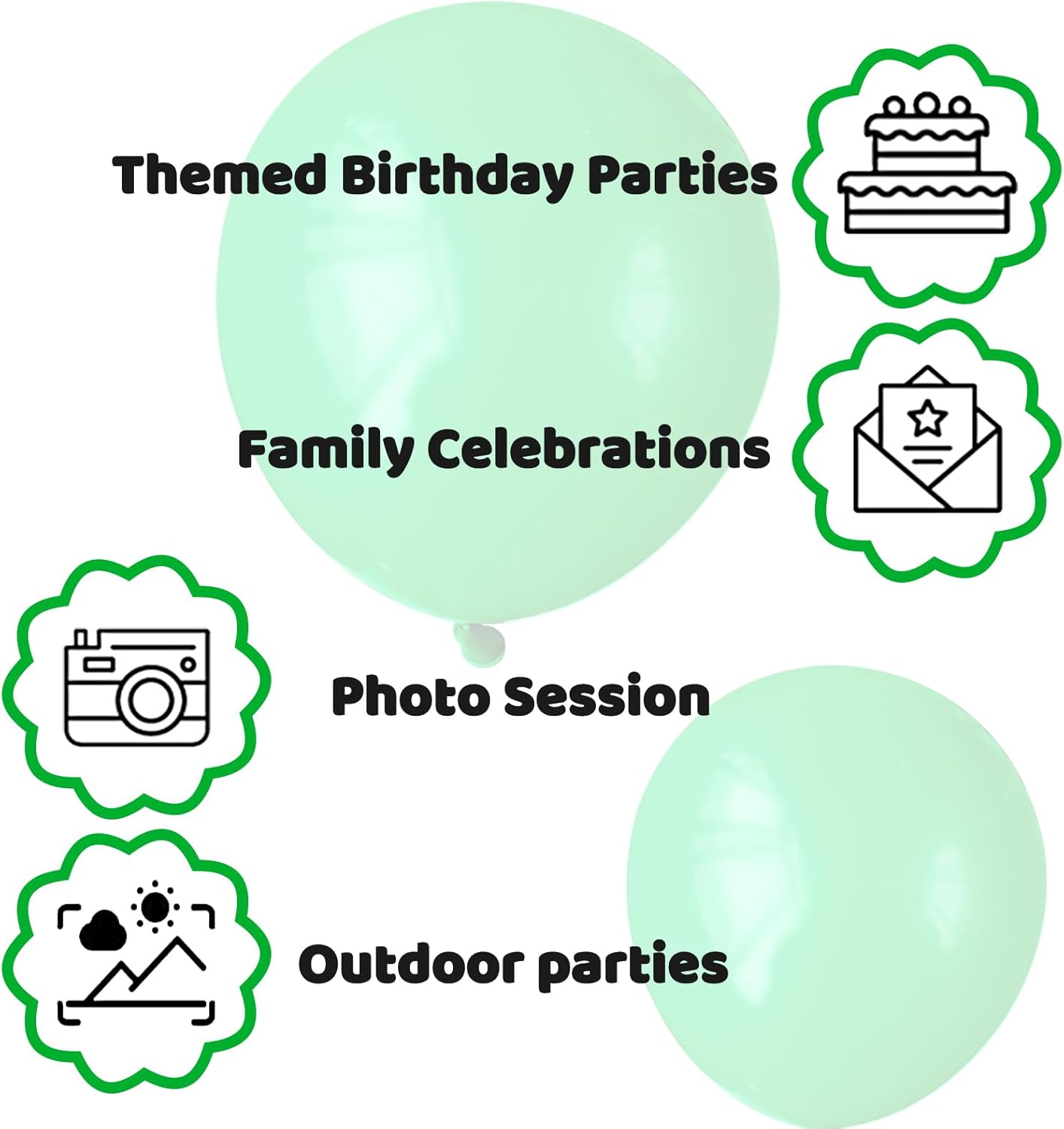 110Pcs Dark Green Balloons Latex Party Balloons 12 inch Round Helium Balloons for Dark Green Themed Christmas Green Balloon (with 2 Ribbons).