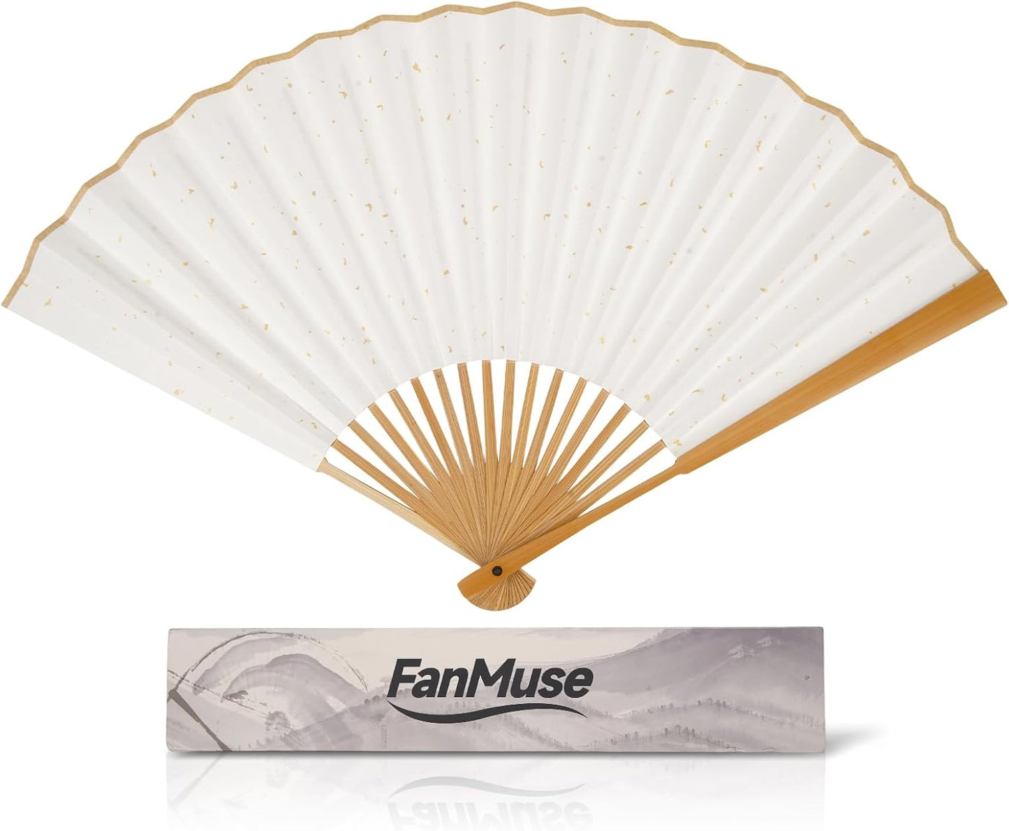 Premium White Folding Fan – Elegant Blank Canvas Crafted for Hand-Painted Art and Creative Masterpieces (Elegant Simplicity & Creative DIY, Pristine)