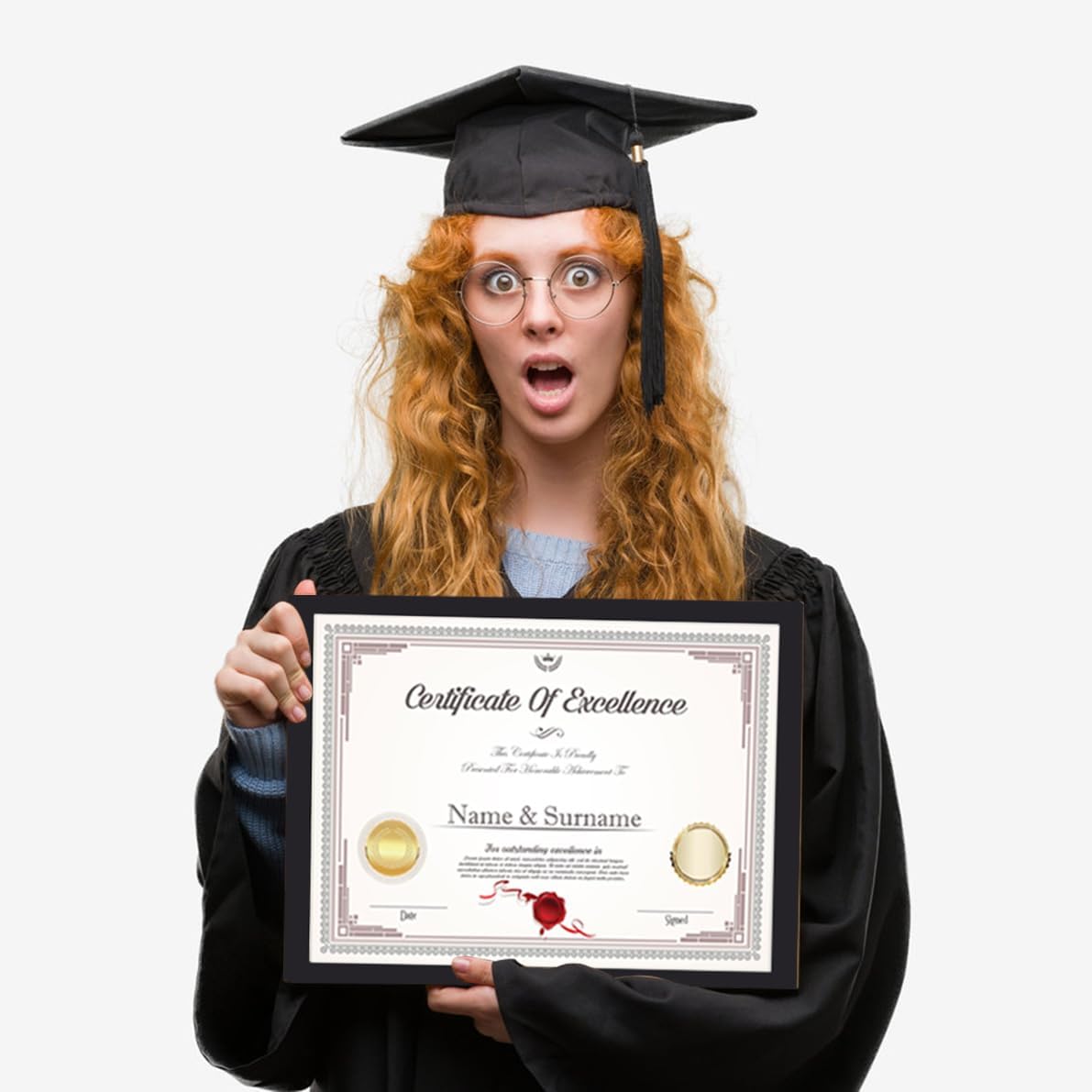 KTKDE 8.5x11 Picture Frame Certificate Document Frame 6 Pack Diploma Frames, Poster and Photo, Horizontal and Vertical Formats for Wall Hanging or Tabletop, 8.5x11 Frame Shatter Resistant Plexiglass