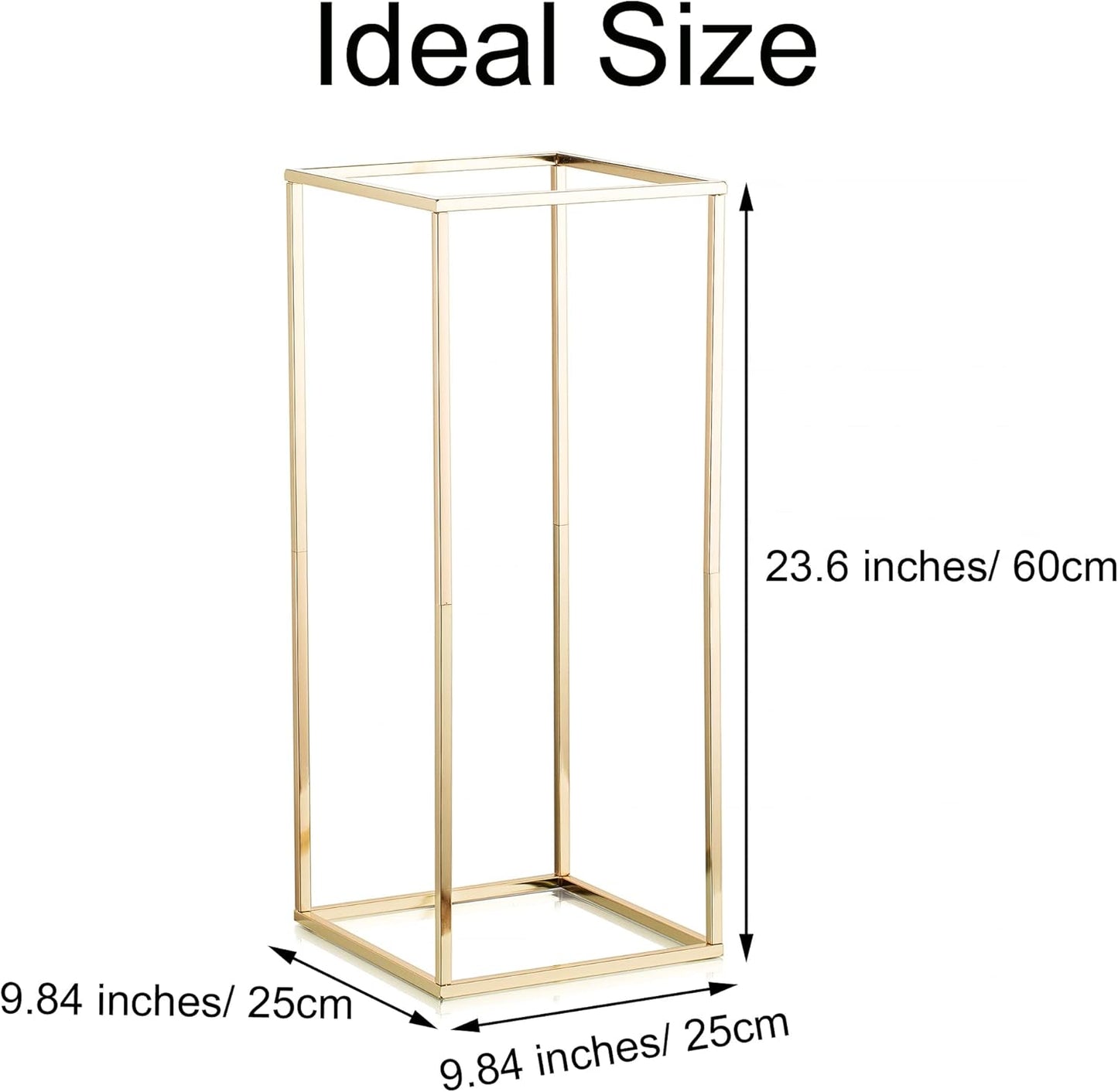 Gold Flower Stand for Table: 23.6” Tall Centerpiece Stand for Wedding Table Reception Floral Center Pieces with Home Decoration Party Event 10 PCS