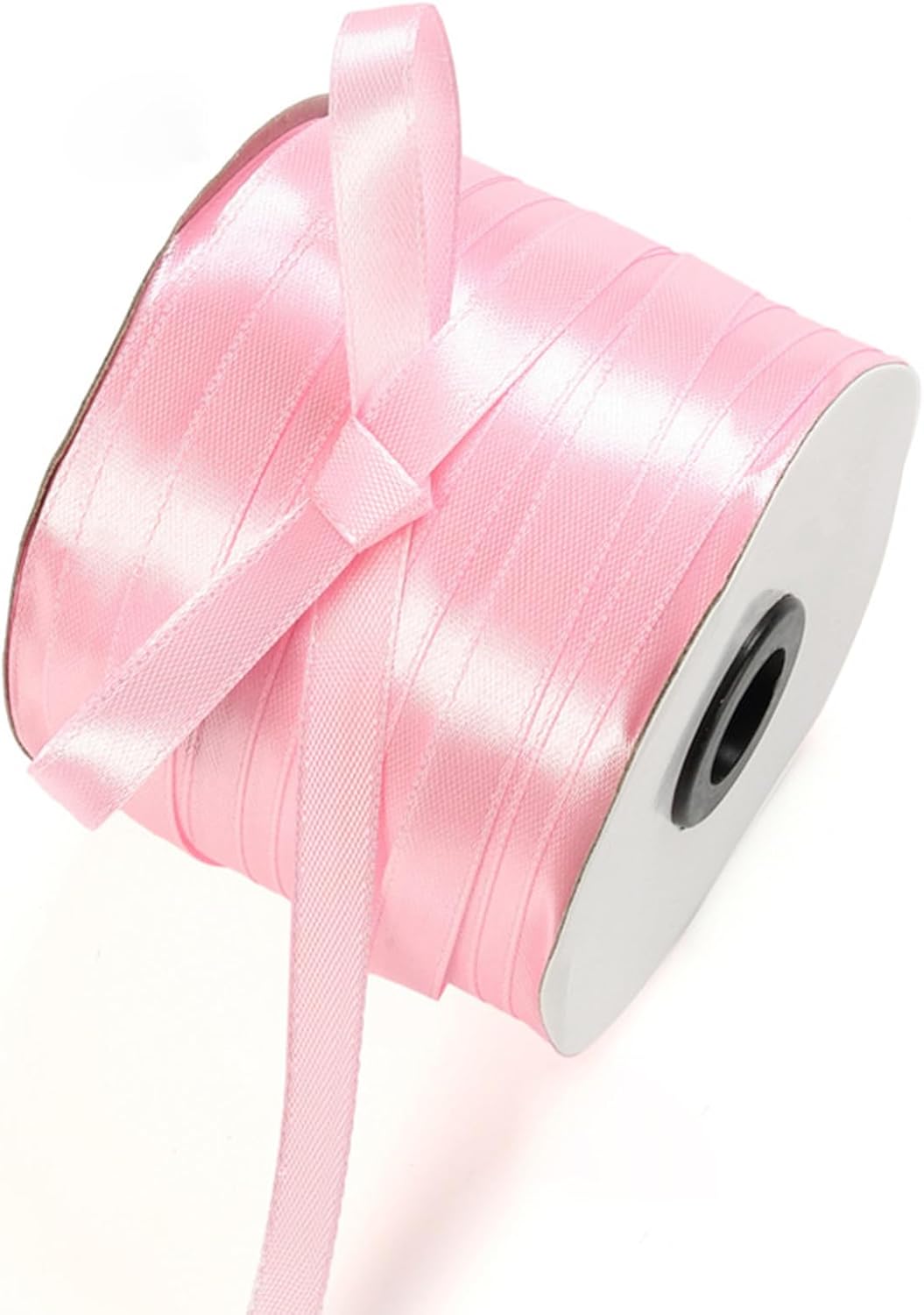 3/8" x 230 Yards Pink Satin Ribbon Single Faced Bulk Fabric Ribbons for Gift Wrapping, Crafting, Scrapbooking, Bows and Card Making