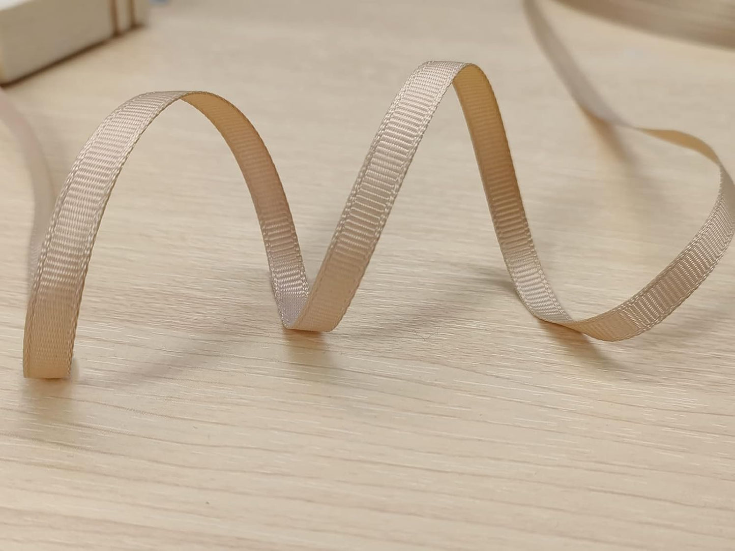 Jesep One Roll 100 Yards 1/4" Soild Grosgrain Ribbon Boutique Gift Wrapping Package Ribbon, DIY Crafts Bow Hair Headband Accessories Assorted Ribbon#835 (1/4" 6mm, Khaki)