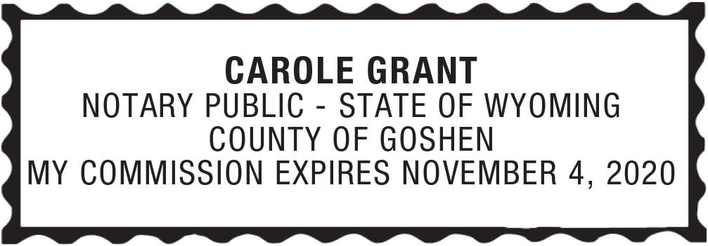 MaxMark Notary Stamp for State of Wyoming- Self Inking Stamp