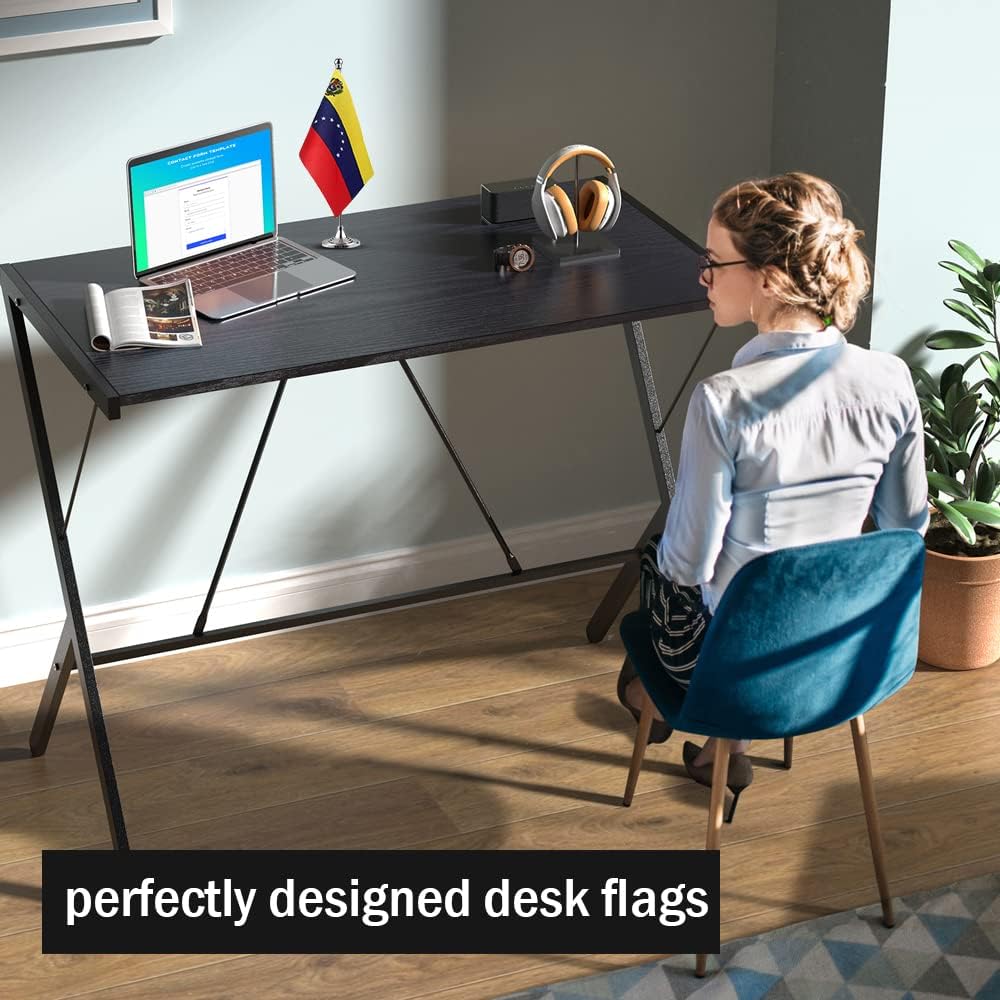 Venezuela Flag Venezuelan Flags, Small Mini Venezuelan Desk Flag, Used for Table Office Classroom Home Patriotic Events Decorations