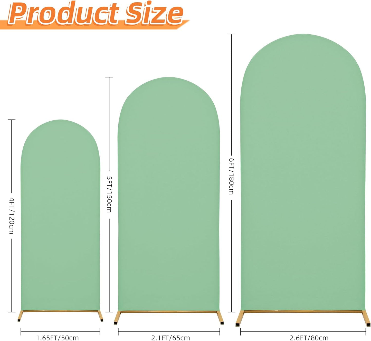 Wedding Arch Cover 4FT 5FT 6FT Arch Backdrop Cover Spandex Fitted Arch Cover for Round Top Chiara Backdrop Stand Covers for Wedding Birthday Party Baby Shower Banquet Ceremony Decoration