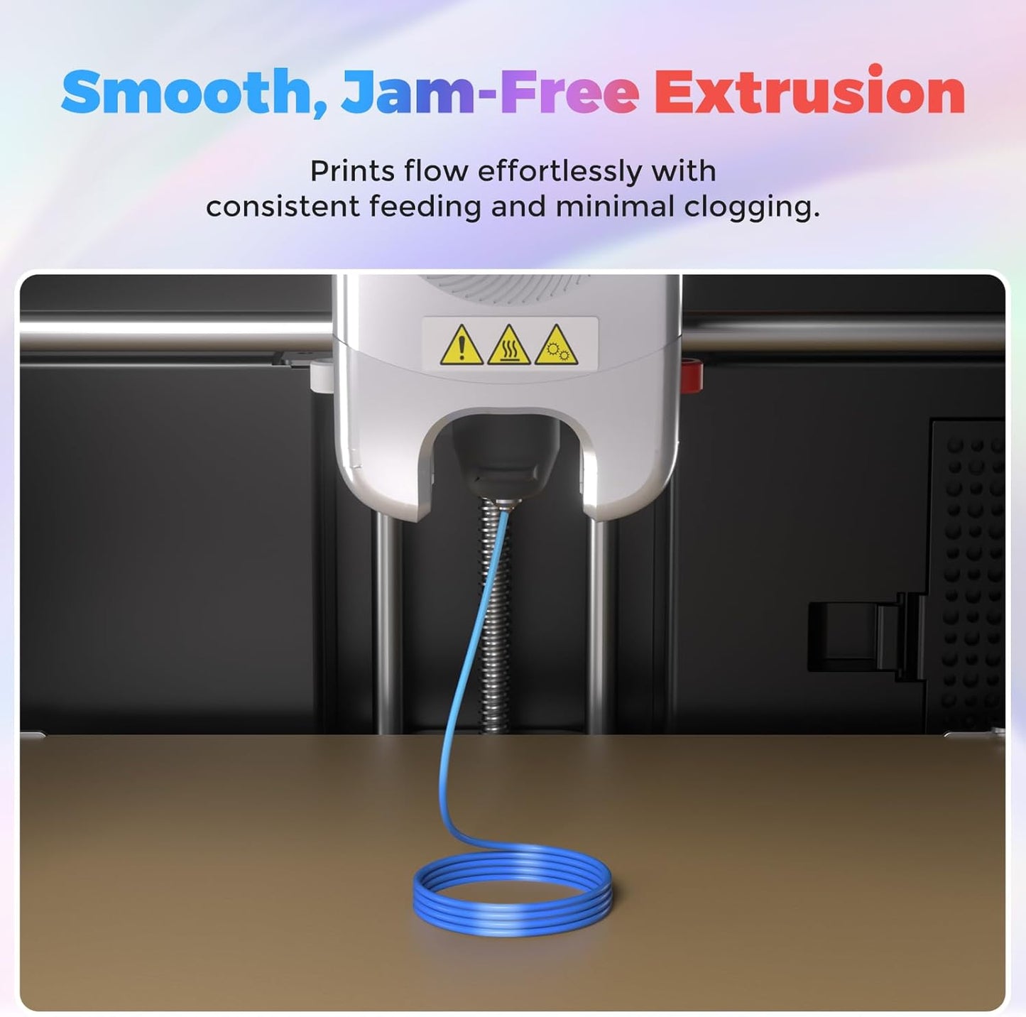 FLASHFORGE Silk Dual Color Filament, Blue to Silver Gradient, Smooth Color-Changing 3D Printer Filament 1kg (2.2lbs) Spool, 3D Printing Filament Easy to Use and Fits for Most FDM 3D Printers