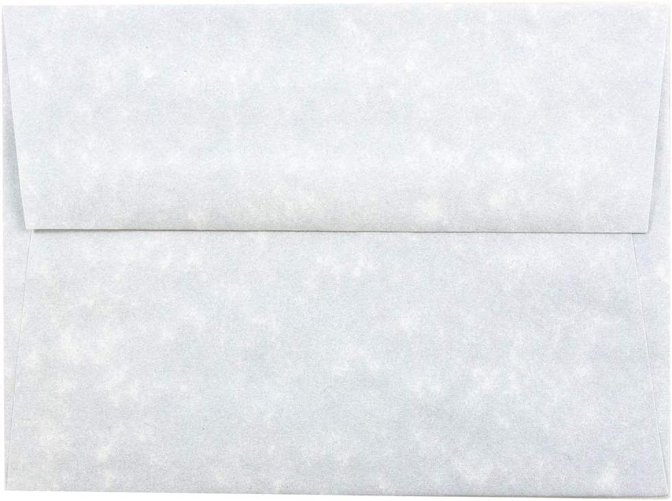 JAM PAPER A6 Parchment Invitation Envelopes - 4 3/4 x 6 1/2 - Blue Recycled - 50/Pack