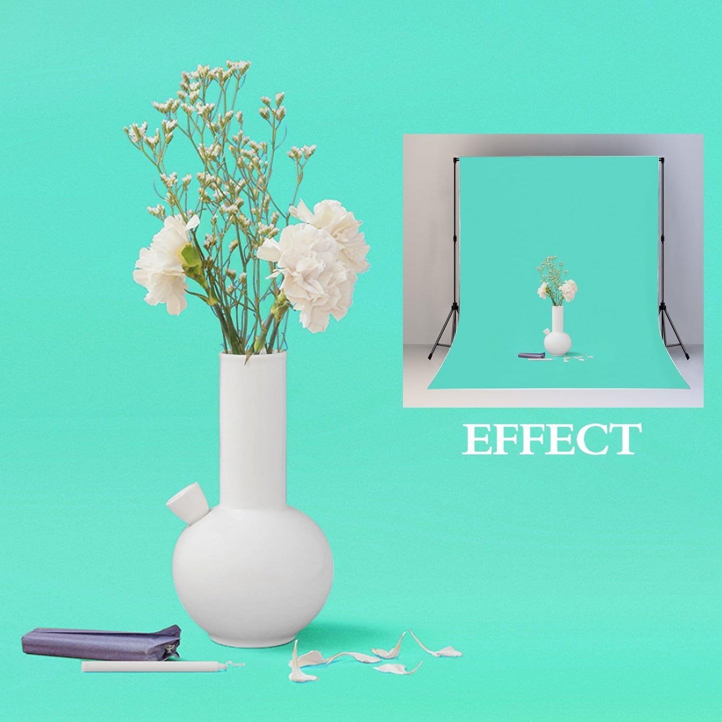 10x10FT Lake Blue Screen Backdrop for Photography, Chromakey Blue Photo Background Curtain Seamless for Video Meeting Photoshoot Party