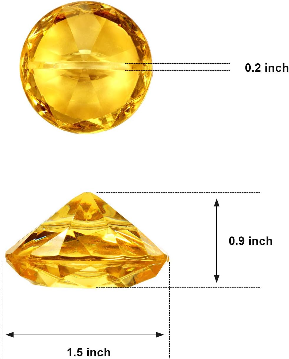 Boao 24 Pack Diamond Place Card Holders Acrylic Table Number Holder Card Stands Crystal Diamond Party Decorations Favor for Weddings Home Table(Gold)