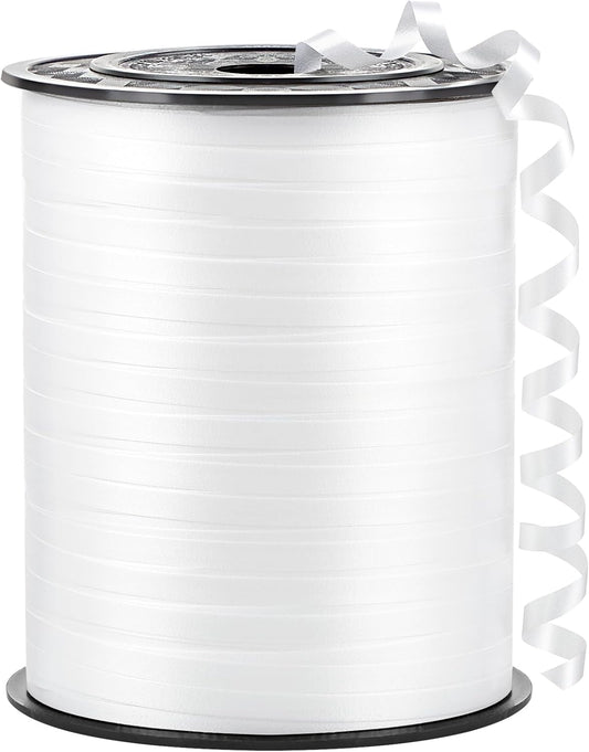 500 Yards White Curling Ribbon-Balloon String-Balloon Ribbon Roll for Party Decoration, Gift Wrapping, Wedding, Art Crafts, Florist Flower