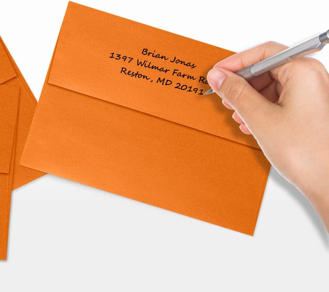 LUXPaper A7 Invitation Envelopes | Peel & Press | 5 1/4" x 7 1/4" | Flame Metallic | 80lb. Text | 500 Qty