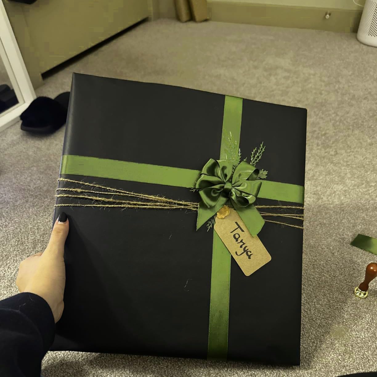 Olive Green Satin Ribbon Double Faced Satin 1/2 inch x 55Yards Polyester Ribbon for Gift Wrapping Crafts Wedding Decoration Bows Ornaments Party Bouquet Floral Arrangement