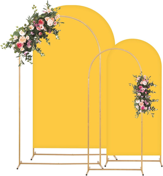 Metal Arch Backdrop Stand and Cover Set, 8FT, 7.2FT Party Backdrop, Easy to Assemble, Backdrop Stand for Parties, Birthday, Baby Shower