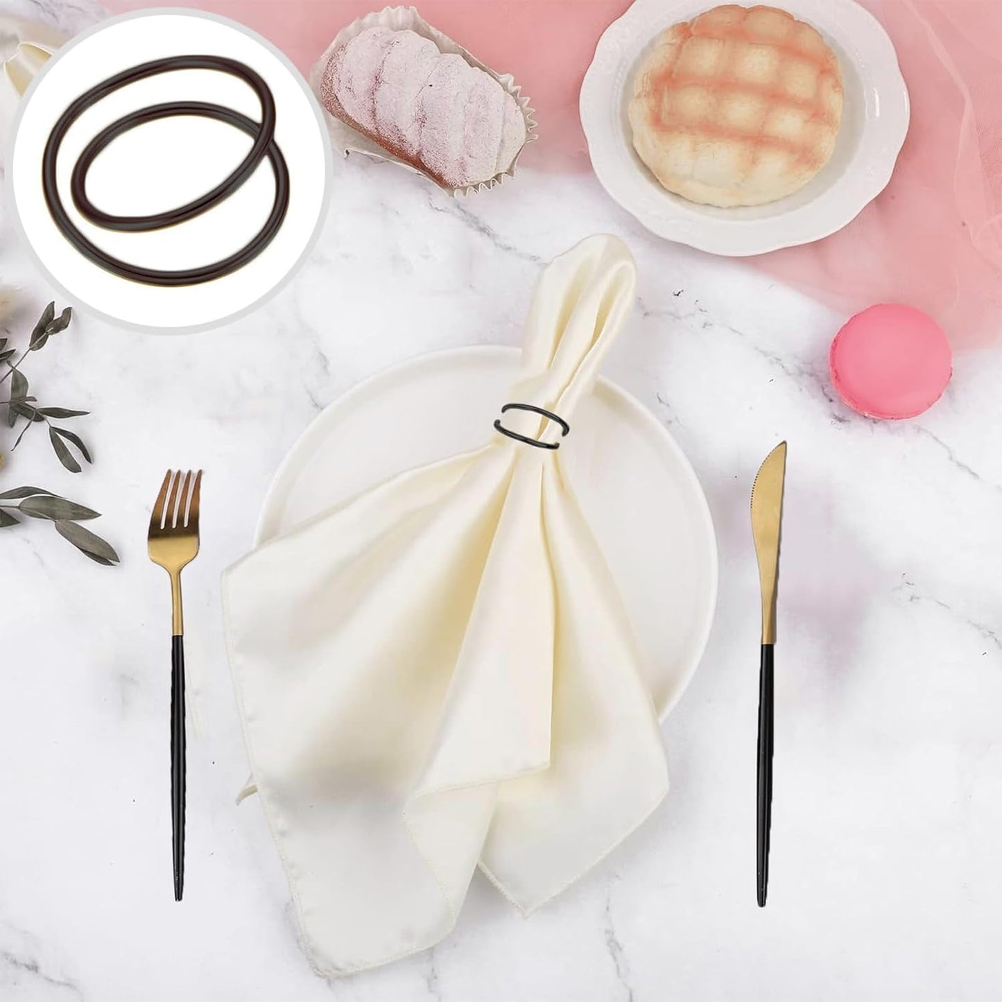 Black Napkin Rings - 12 PCS Metal Spiral Napkin Rings(Spiral) Napkin Holders Buckles for Family Dinner, Wedding, Party,Table Decorations