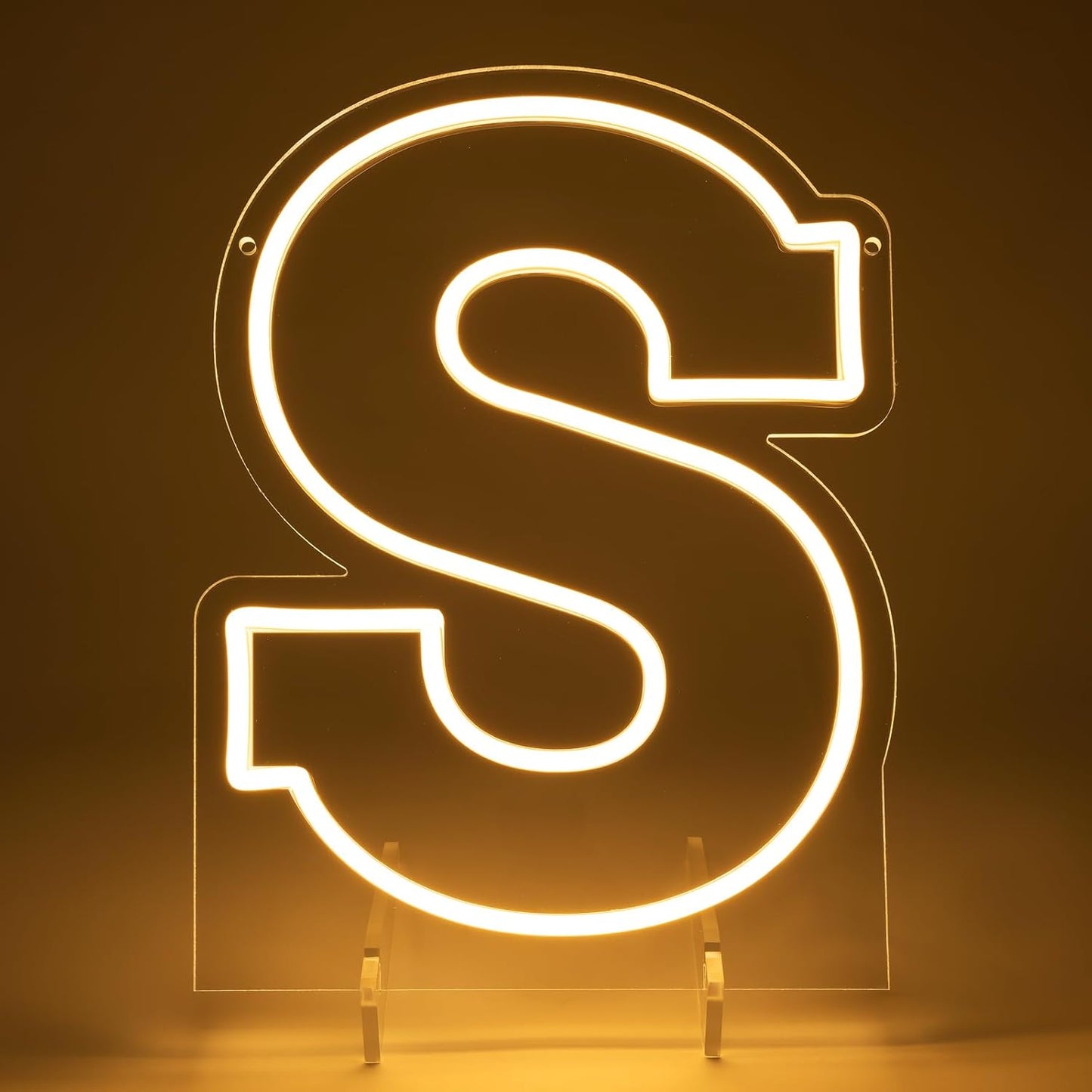 Light Up Letters S, Led Marquee Letter Lights Neon Sign, 13.9" Height Decorative Lighted Alphabet Number, Battery/USB Powered Led Letters Lights for Wedding, Birthday, Party, Christmas or Home Decor