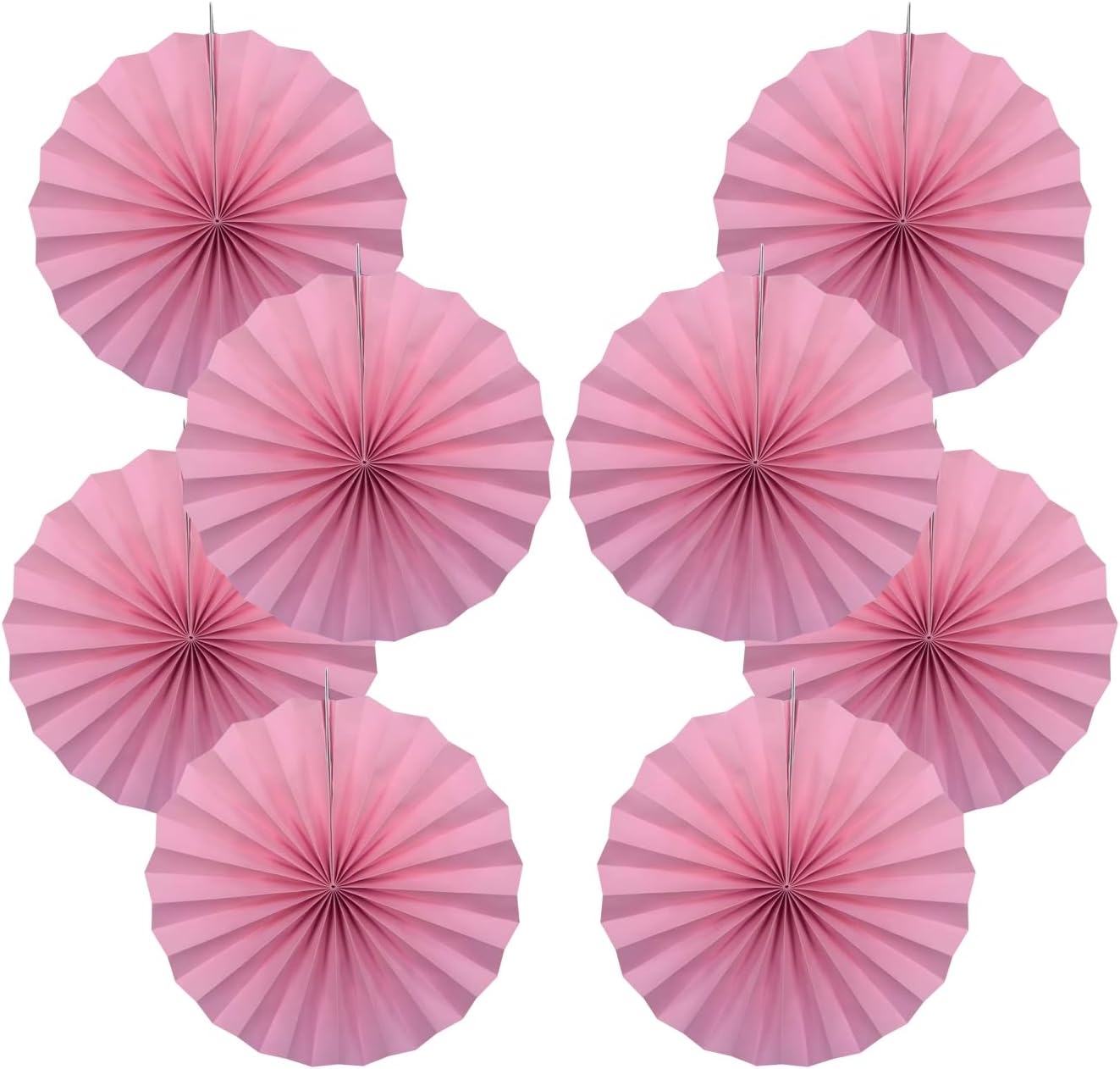 BARTHEW Pink Party Decorations, Pink Paper Decorations for Party, Baby Shower Decorations, Schoolgirl Style Classroom Decor, 12in, 30 Color DIY Set