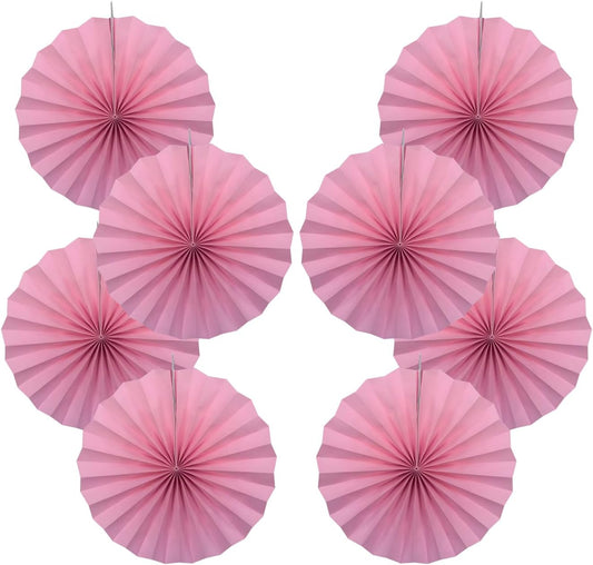 BARTHEW Pink Party Decorations, Pink Paper Decorations for Party, Baby Shower Decorations, Schoolgirl Style Classroom Decor, 12in, 30 Color DIY Set