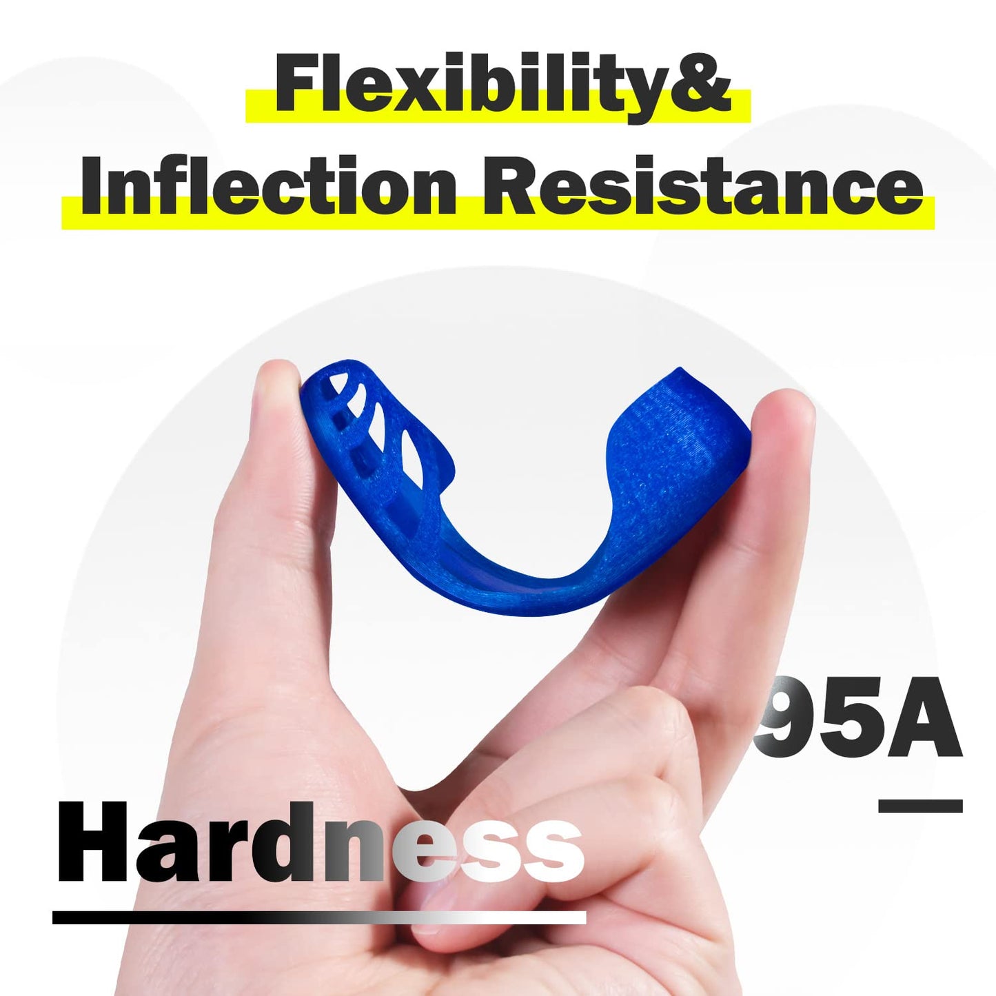 Geeetech TPU Filament 1.75mm, Shore 95A Flexible 3D Printer Filament with High Elasticity, 1KG (2.2lbs) Spool, Dimensional Accuracy ±0.03mm, Fits Most FDM Printers, Clear Blue