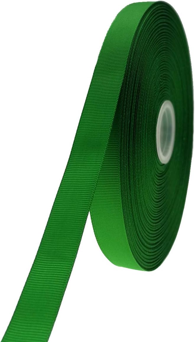 Jesep One Roll 100 Yards 3/4" Soild Grosgrain Ribbon Boutique Gift Wrapping Package Ribbon, DIY Crafts Bow Hair Headband Accessories Assorted Ribbon#553 (3/4" 20mm, Green)